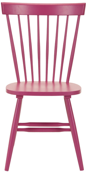 Safavieh PARKER Side Chair Set of Two - Timeless Americana Design for Charming Dining Spaces and Comfort Raspberry AMH8500D-SET2
