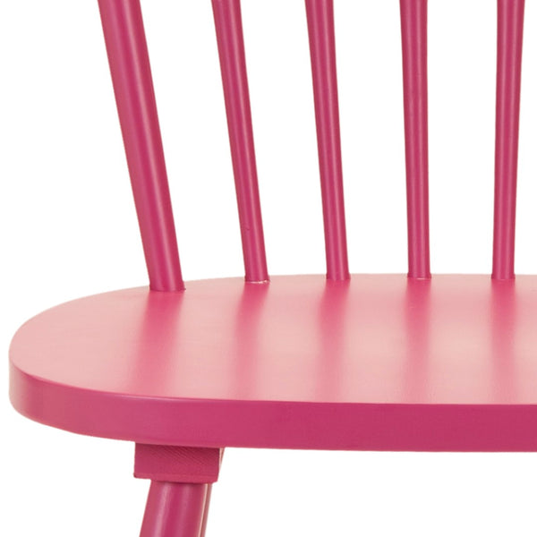Safavieh PARKER Side Chair Set of Two - Timeless Americana Design for Charming Dining Spaces and Comfort Raspberry AMH8500D-SET2