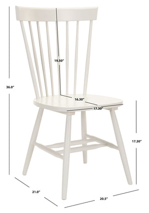 Safavieh Parker 17''H Spindle Dining Chair (Set Of 2) Off White Wood