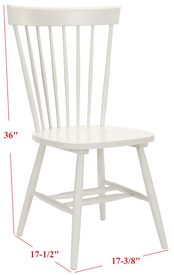 Safavieh PARKER Side Chair Set of 4 - Timeless Off-White Spindle Back Chairs for Dining and Accent Use AMH8500E-SET4