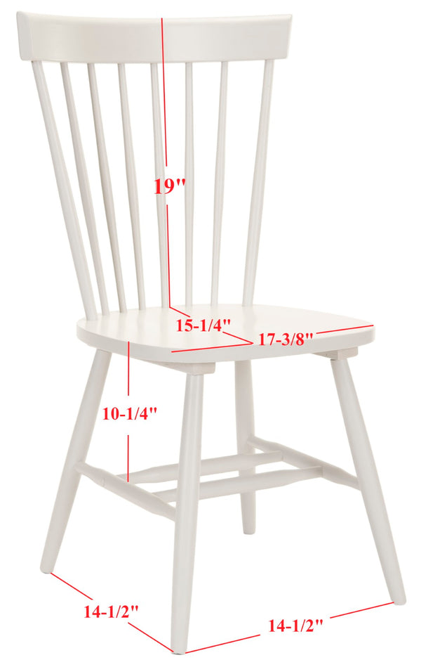 Safavieh Parker 17''H Spindle Dining Chair (Set Of 2) Off White Wood