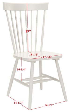 Safavieh PARKER Side Chair Set of 4 - Timeless Off-White Spindle Back Chairs for Dining and Accent Use AMH8500E-SET4