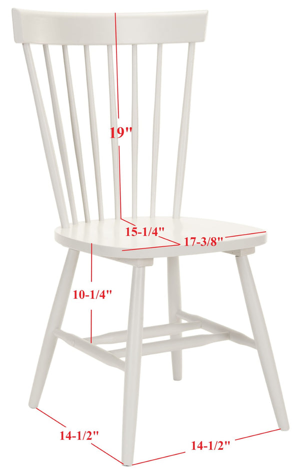Safavieh PARKER Side Chair Set of 4 - Timeless Off-White Spindle Back Chairs for Dining and Accent Use AMH8500E-SET4