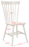 Safavieh Parker 17''H Spindle Dining Chair (Set Of 2) Off White Wood