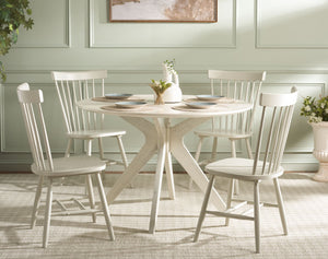 Safavieh PARKER Side Chair Set of 4 - Timeless Off-White Spindle Back Chairs for Dining and Accent Use AMH8500E-SET4