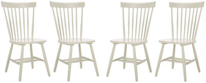 Safavieh PARKER Side Chair Set of 4 - Timeless Off-White Spindle Back Chairs for Dining and Accent Use AMH8500E-SET4