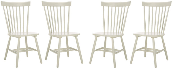 Safavieh PARKER Side Chair Set of 4 - Timeless Off-White Spindle Back Chairs for Dining and Accent Use AMH8500E-SET4