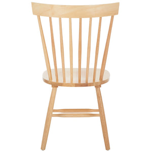 Safavieh PARKER Side Chair Set of Two - Timeless Americana Design for Charming Dining Spaces and Comfort Natural AMH8500F-SET2