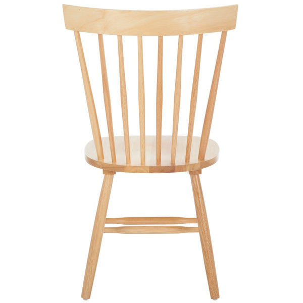 Safavieh PARKER Side Chair Set of Two - Timeless Americana Design for Charming Dining Spaces and Comfort Natural AMH8500F-SET2