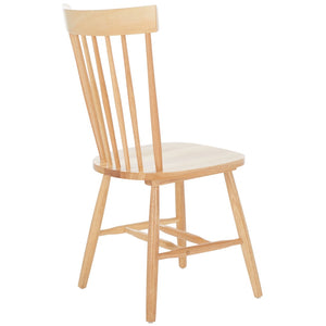 Safavieh PARKER Side Chair Set of Two - Timeless Americana Design for Charming Dining Spaces and Comfort Natural AMH8500F-SET2