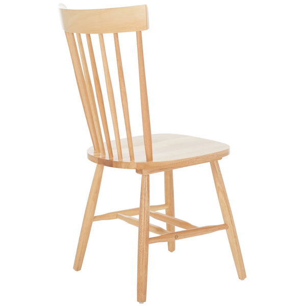 Safavieh PARKER Side Chair Set of Two - Timeless Americana Design for Charming Dining Spaces and Comfort Natural AMH8500F-SET2