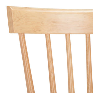 Safavieh PARKER Side Chair Set of Two - Timeless Americana Design for Charming Dining Spaces and Comfort Natural AMH8500F-SET2