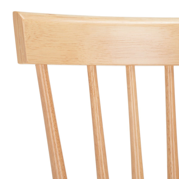 Safavieh PARKER Side Chair Set of Two - Timeless Americana Design for Charming Dining Spaces and Comfort Natural AMH8500F-SET2