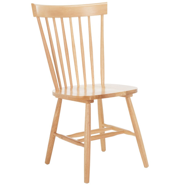 Safavieh PARKER Side Chair Set of Two - Timeless Americana Design for Charming Dining Spaces and Comfort Natural AMH8500F-SET2