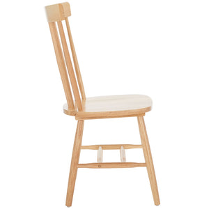 Safavieh PARKER Side Chair Set of Two - Timeless Americana Design for Charming Dining Spaces and Comfort Natural AMH8500F-SET2