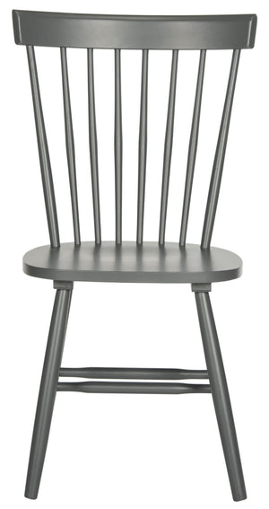 Safavieh PARKER Side Chair Set of Two - Timeless Americana Design for Charming Dining Spaces and Comfort Charcoal Grey AMH8500G-SET2