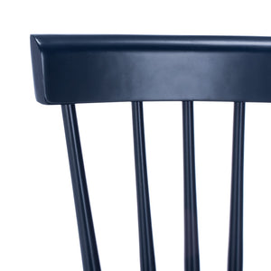 Safavieh PARKER Side Chair Set of Two - Timeless Americana Design for Charming Dining Spaces and Comfort Navy AMH8500H-SET2
