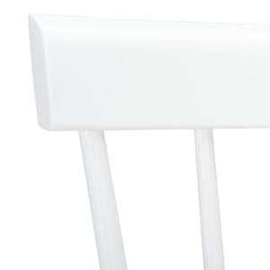 Safavieh PARKER Side Chair Set of Two - Timeless Americana Design for Charming Dining Spaces and Comfort White / Natural AMH8500J-SET2