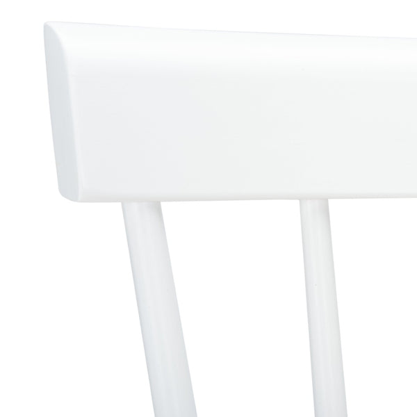 Safavieh PARKER Side Chair Set of Two - Timeless Americana Design for Charming Dining Spaces and Comfort White / Natural AMH8500J-SET2