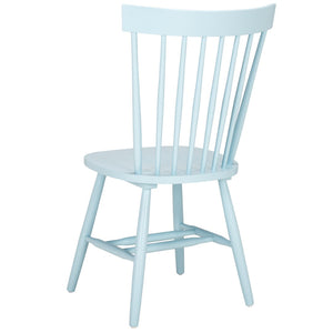 Safavieh PARKER Side Chair Set of Two - Timeless Americana Design for Charming Dining Spaces and Comfort Pale Blue AMH8500K-SET2