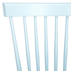 Safavieh PARKER Side Chair Set of Two - Timeless Americana Design for Charming Dining Spaces and Comfort Pale Blue AMH8500K-SET2
