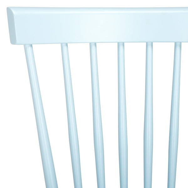 Safavieh PARKER Side Chair Set of Two - Timeless Americana Design for Charming Dining Spaces and Comfort Pale Blue AMH8500K-SET2