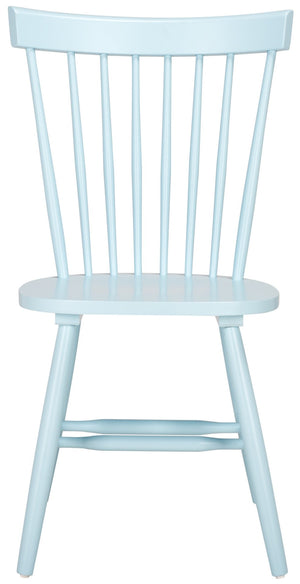 Safavieh PARKER Side Chair Set of Two - Timeless Americana Design for Charming Dining Spaces and Comfort Pale Blue AMH8500K-SET2