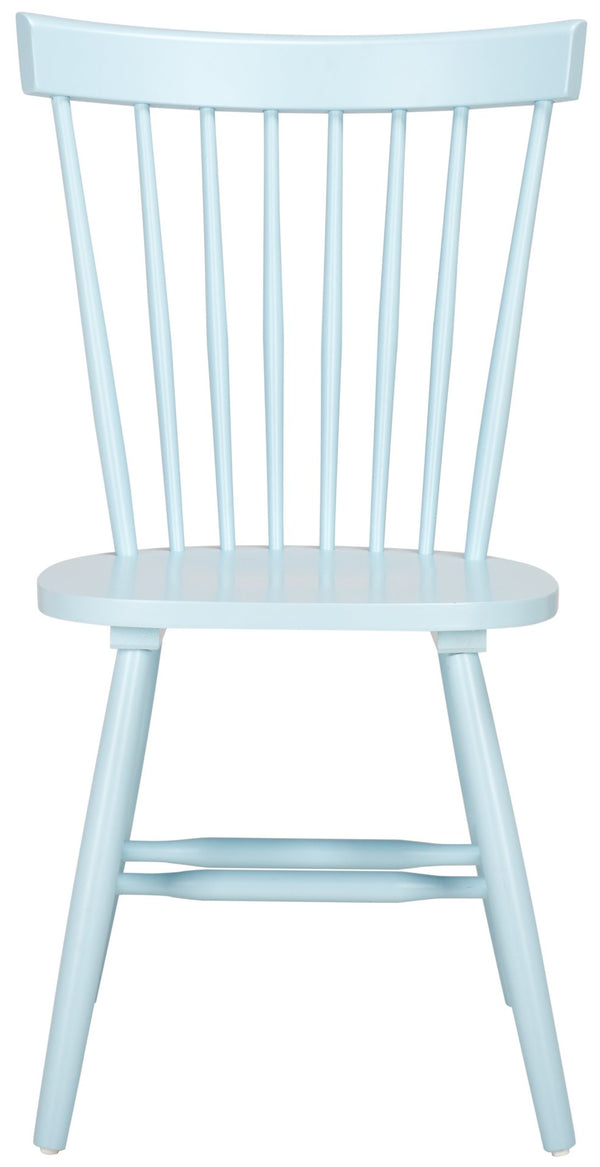 Safavieh PARKER Side Chair Set of Two - Timeless Americana Design for Charming Dining Spaces and Comfort Pale Blue AMH8500K-SET2