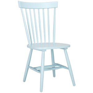 Safavieh PARKER Side Chair Set of Two - Timeless Americana Design for Charming Dining Spaces and Comfort Pale Blue AMH8500K-SET2