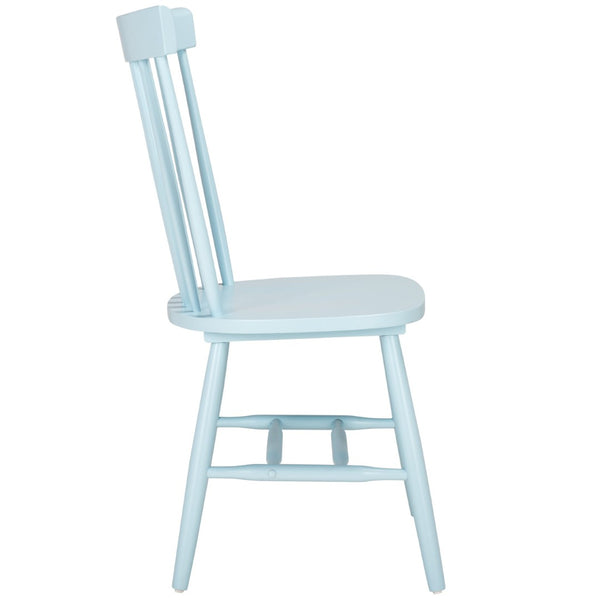 Safavieh PARKER Side Chair Set of Two - Timeless Americana Design for Charming Dining Spaces and Comfort Pale Blue AMH8500K-SET2