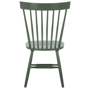 Safavieh PARKER Side Chair Set of Two - Timeless Americana Design for Charming Dining Spaces and Comfort Dusty Green AMH8500L-SET2