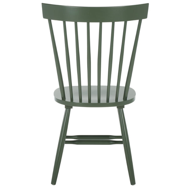 Safavieh PARKER Side Chair Set of Two - Timeless Americana Design for Charming Dining Spaces and Comfort Dusty Green AMH8500L-SET2