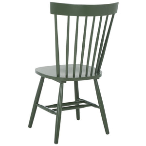 Safavieh PARKER Side Chair Set of Two - Timeless Americana Design for Charming Dining Spaces and Comfort Dusty Green AMH8500L-SET2
