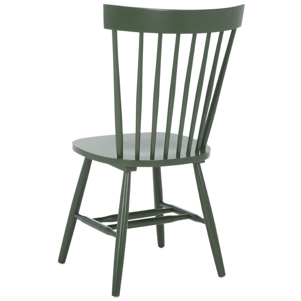 Safavieh PARKER Side Chair Set of Two - Timeless Americana Design for Charming Dining Spaces and Comfort Dusty Green AMH8500L-SET2