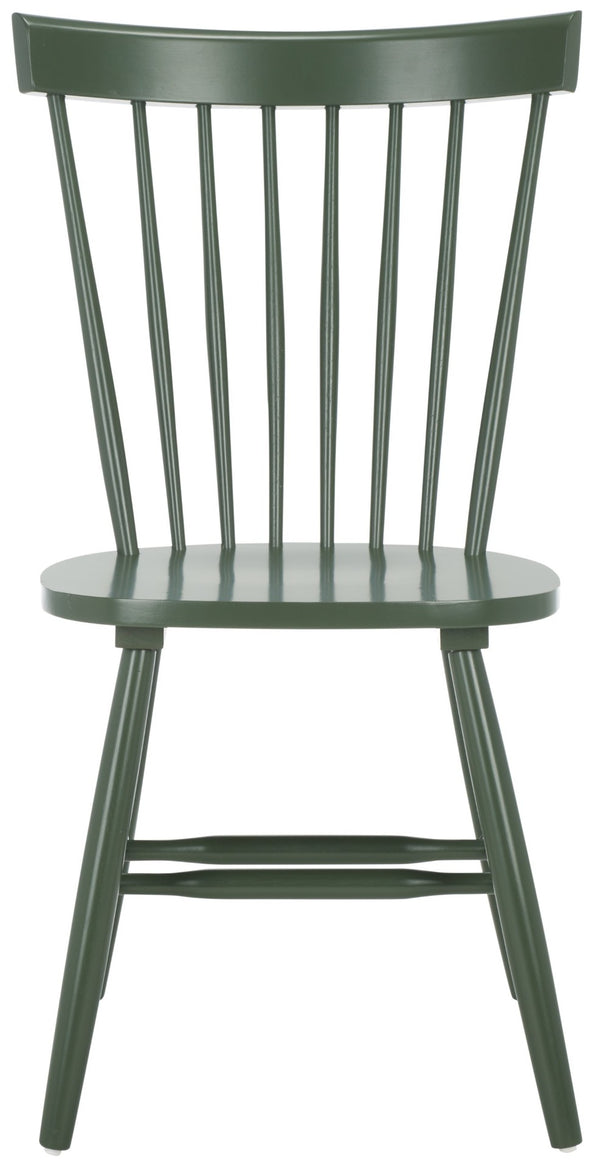 Safavieh PARKER Side Chair Set of Two - Timeless Americana Design for Charming Dining Spaces and Comfort Dusty Green AMH8500L-SET2