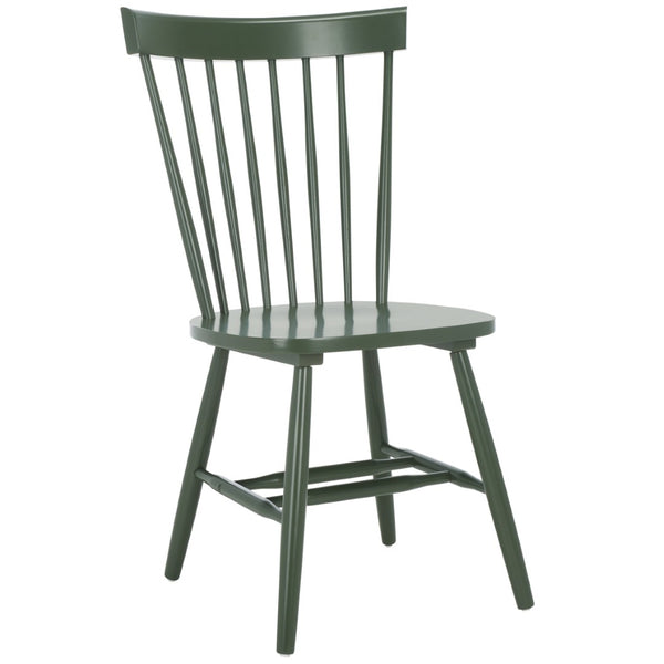 Safavieh PARKER Side Chair Set of Two - Timeless Americana Design for Charming Dining Spaces and Comfort Dusty Green AMH8500L-SET2