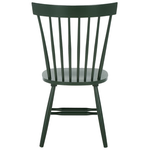 Safavieh PARKER Side Chair Set of Two - Timeless Americana Design for Charming Dining Spaces and Comfort Garden Green AMH8500M-SET2