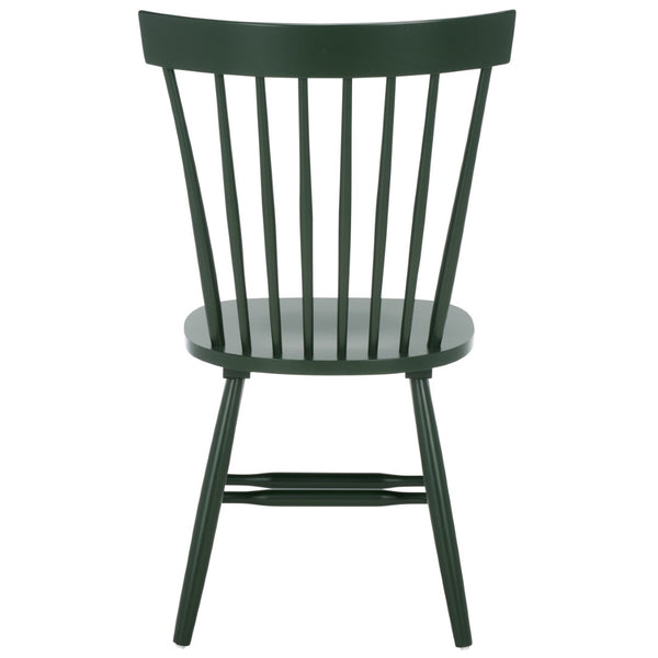 Safavieh PARKER Side Chair Set of Two - Timeless Americana Design for Charming Dining Spaces and Comfort Garden Green AMH8500M-SET2
