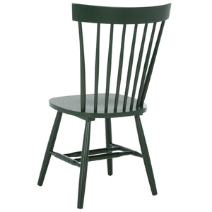 Safavieh PARKER Side Chair Set of Two - Timeless Americana Design for Charming Dining Spaces and Comfort Garden Green AMH8500M-SET2