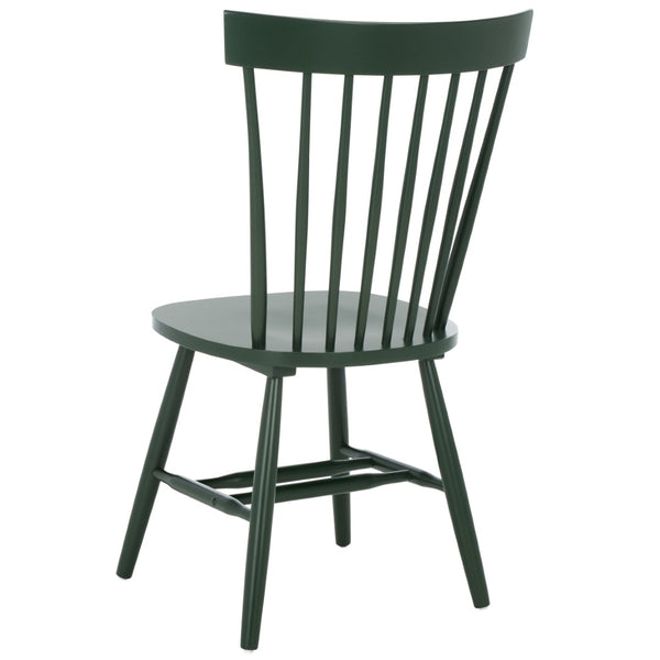 Safavieh PARKER Side Chair Set of Two - Timeless Americana Design for Charming Dining Spaces and Comfort Garden Green AMH8500M-SET2