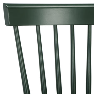 Safavieh PARKER Side Chair Set of Two - Timeless Americana Design for Charming Dining Spaces and Comfort Garden Green AMH8500M-SET2