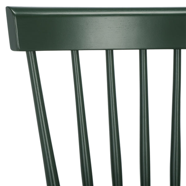 Safavieh PARKER Side Chair Set of Two - Timeless Americana Design for Charming Dining Spaces and Comfort Garden Green AMH8500M-SET2