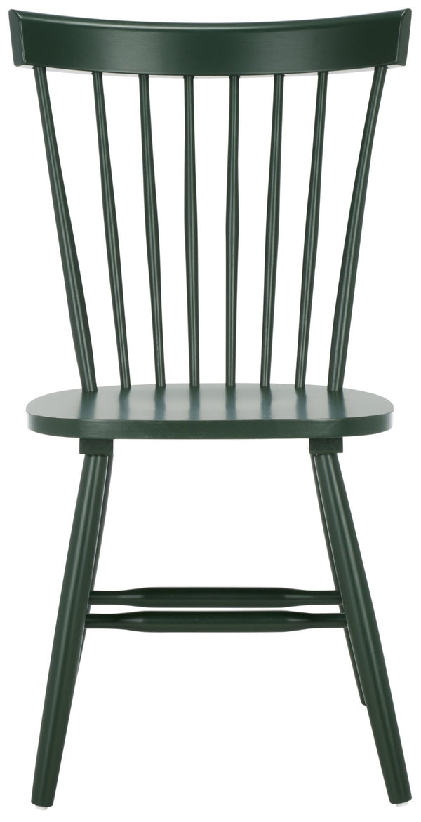Safavieh PARKER Side Chair Set of Two - Timeless Americana Design for Charming Dining Spaces and Comfort Garden Green AMH8500M-SET2