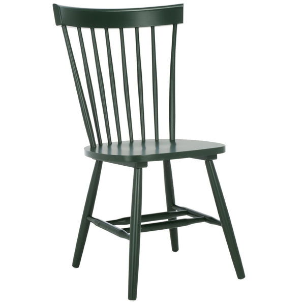 Safavieh PARKER Side Chair Set of Two - Timeless Americana Design for Charming Dining Spaces and Comfort Garden Green AMH8500M-SET2