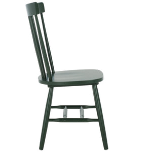 Safavieh PARKER Side Chair Set of Two - Timeless Americana Design for Charming Dining Spaces and Comfort Garden Green AMH8500M-SET2