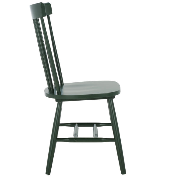 Safavieh PARKER Side Chair Set of Two - Timeless Americana Design for Charming Dining Spaces and Comfort Garden Green AMH8500M-SET2