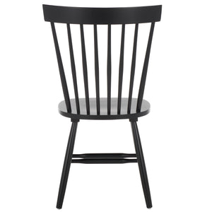 Safavieh Parker Side Chairs - Timeless Spindle Back Design For Chic Country Charm In Modern Interiors Matte Black , Wood Amh8500p-set2