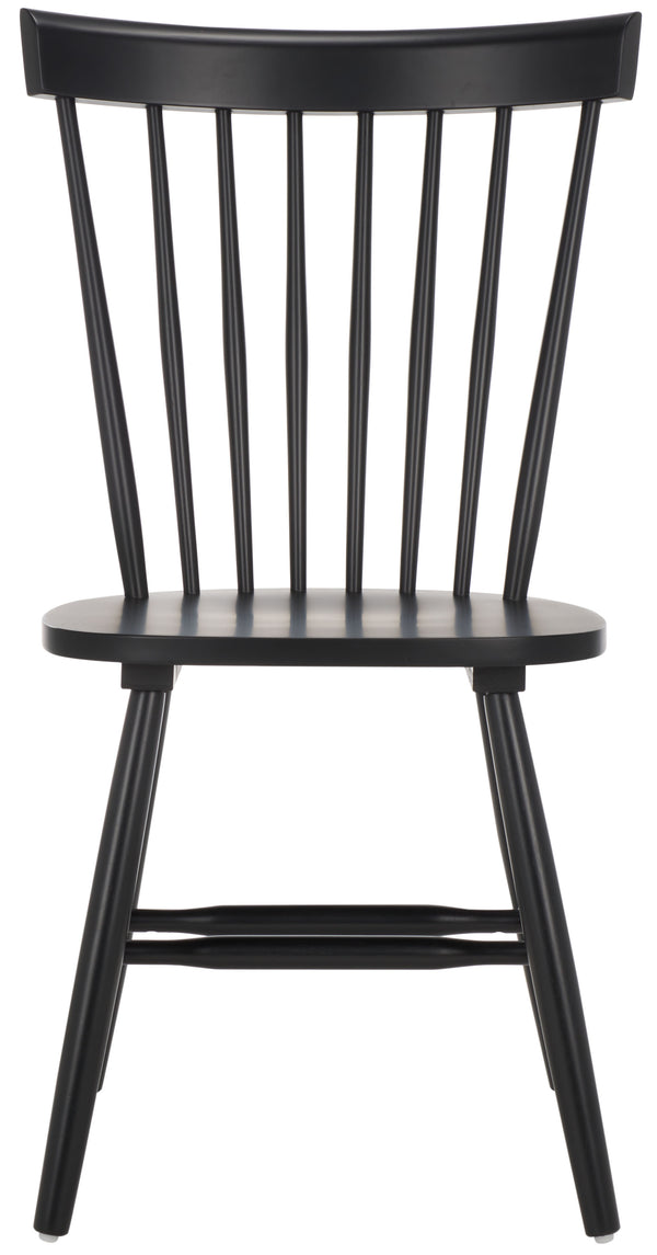 Safavieh Parker Side Chairs - Timeless Spindle Back Design For Chic Country Charm In Modern Interiors Matte Black , Wood Amh8500p-set2