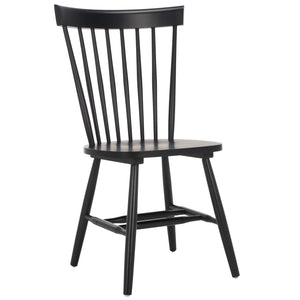 Safavieh Parker Side Chairs - Timeless Spindle Back Design For Chic Country Charm In Modern Interiors Matte Black , Wood Amh8500p-set2
