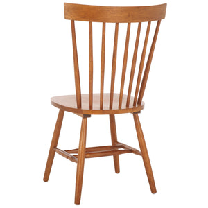 Safavieh Parker Side Chairs - Timeless Spindle Back Design For Chic Country Charm In Modern Interiors Honey Wood Amh8500q-set2